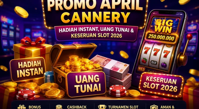 Promo April Penuh Kejutan di Cannery dengan Bonus Tunai dan Event Slot Seru 2026