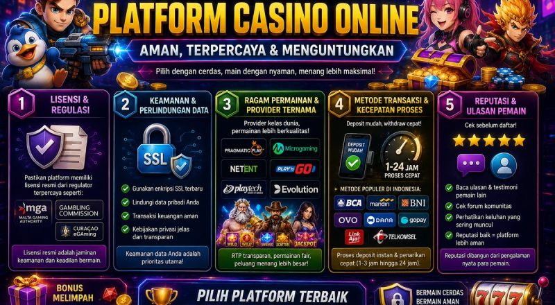 Panduan Memilih Platform Cassino Online Terpercaya dan Terbaik